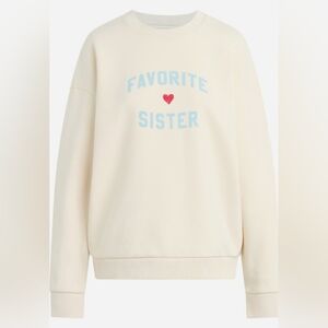 Favorite Daughter FAVORITE SISTER HEART LOGO SWEATSHIRT M